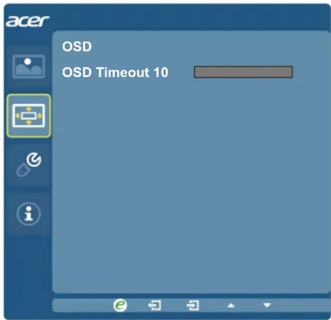 acer OSD OSD Timeout 10