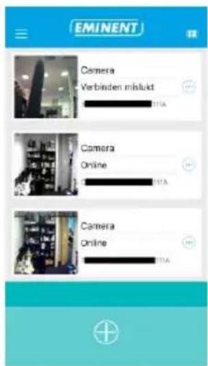 EMINENT Camera Verbinden mislukt 10% Camera Online 10% Camera Online 10%