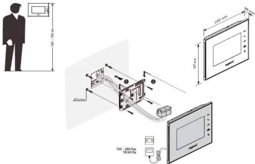 160 - 185 mm Ø6 mm 230 mm 26 mm 167 mm 100 - 240 Vsc 90/60 Hz