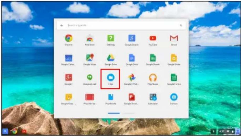 ACER Chromebook Spin 15 CP315-1H-C43V - Selecteer het pictogram Bestanden. - 1