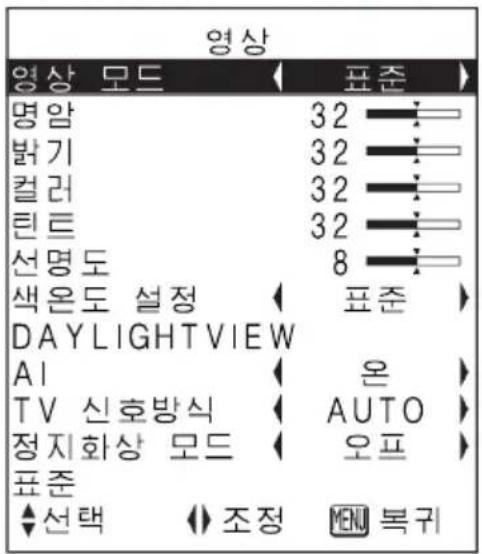 PANASONIC PT-LB30NTEA - 메뉴작동안내 - 5