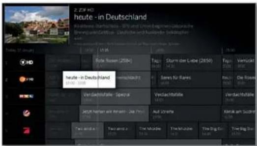 LOEWE Bild 2.55 OLED - EPG starten en afsluiten - 2