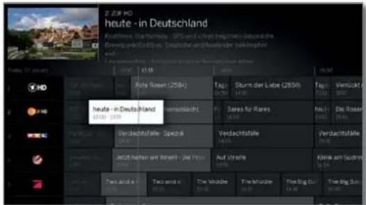 LOEWE Bild 2.55 OLED - EPG weergave aanpassen - 2