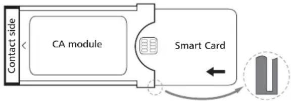 LOEWE Bild 2.55 OLED - Smart Card in de CA-module schuiven - 1
