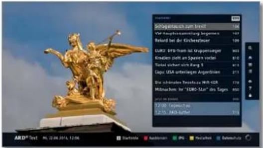 LOEWE Bild 2.55 OLED - HbbTV-tekst rechtstreeks oproepen - 2