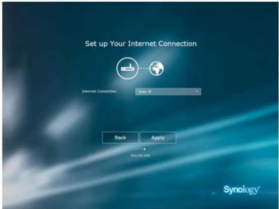 Stel uw internetverbinding in Internetverbinding Auto IP Terug Toepassen SQL CTRL 2008 Synology