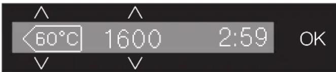 60°C 1600 2:59 OK