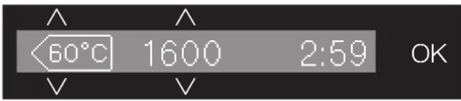 60°C 1600 2:59 OK