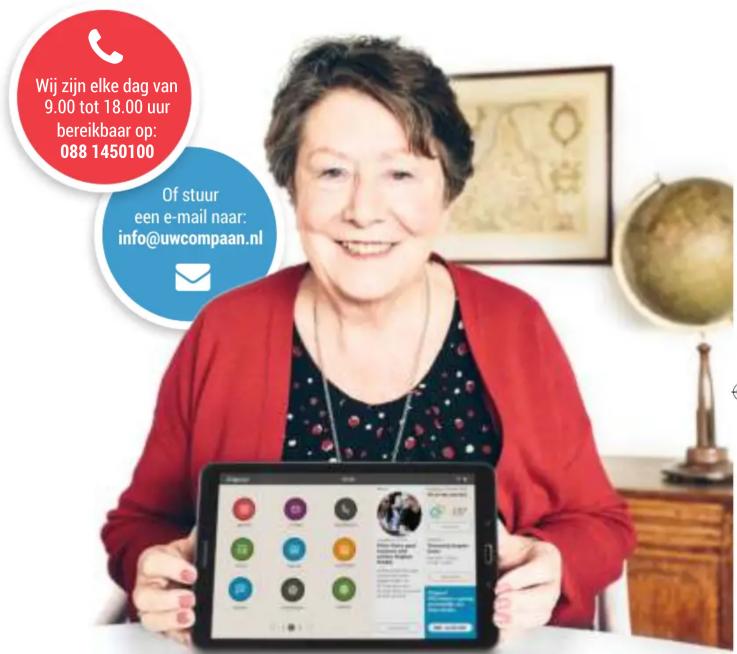Wij zijn elke dag van 9.00 tot 18.00 uur bereikbaar op: 088 1450100 Of stuur een e-mail naar: info@uwcompaan.nl