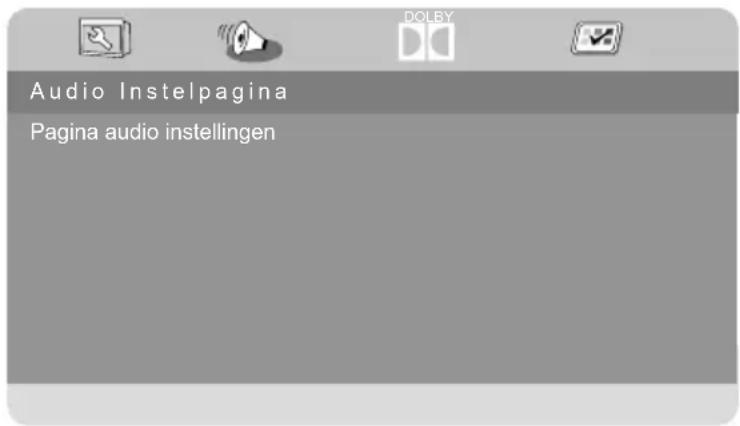 Audio Instelpagina Pagina audio instellingen