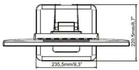 220.5mm/8,7" 235,5mm/9,3"