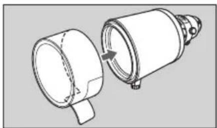CANON EF 300mm F/2.8L IS II USM SLR - De lensdop op het objectief zetten - 2