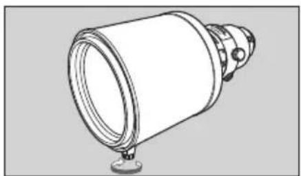 CANON EF 300mm F/2.8L IS II USM SLR - De lensdop op het objectief zetten - 1
