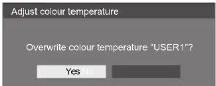 PANASONIC TH-65SF2E - User setting of [Colour temperature] - 3