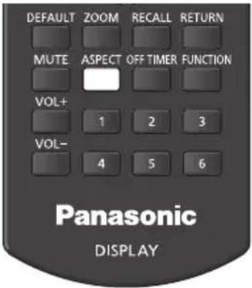 PANASONIC TH-65SF2E - ASPECT Controls - 1
