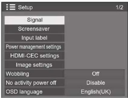 PANASONIC TH-65SF2E - Press  to display the [Setup] menu. - 1