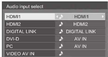 PANASONIC TH-65SF2E - Select the video input with ▲. ▼ Set the audio input with ◀▶. - 1