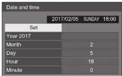 PANASONIC TH-65SF2E - ■ Set date and time - 3