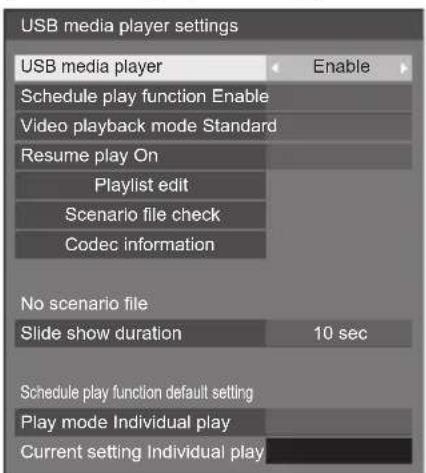 PANASONIC TH-65SF2E - USB media player settings - 1