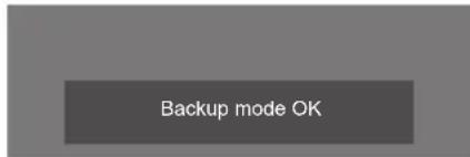 PANASONIC TH-65SF2E - When the conditions for the Backup Input function are met, the following screen is displayed. - 1