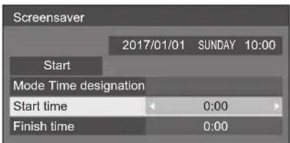PANASONIC TH-65SF2E - To set start and finish time of Screensaver - 1