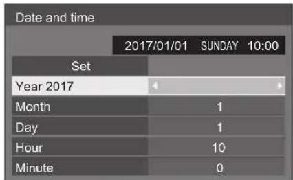 PANASONIC TH-65SF2E - ■ Set date and time - 2