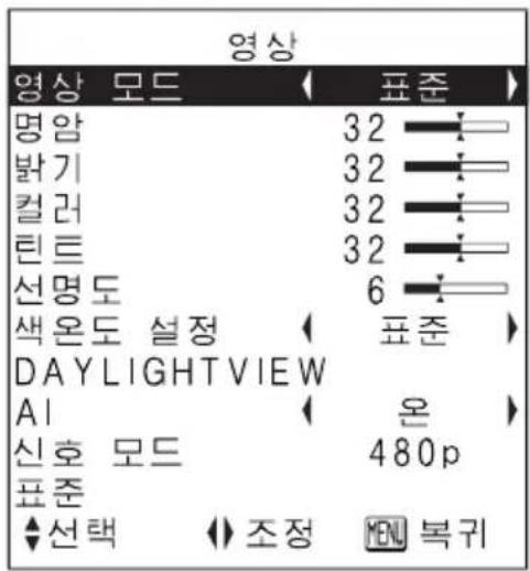 PANASONIC PT-LB20SEA - 화면조정 - 2