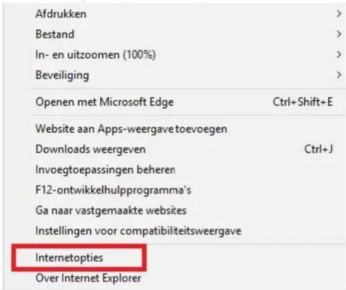 Afdrukken Bestand In- en uitzoomen (100%) Beveiliging Openen met Microsoft Edge Ctrl+Shift+E Website aan Apps-weergave toevoegen Downloads weergeven Ctrl+J Invoegtoepassingen beheren F12-ontwikkelhulpprogramma's Ga naar vastgemaakte websites Instellingen voor compatibiliteitsweergave Internetopties…