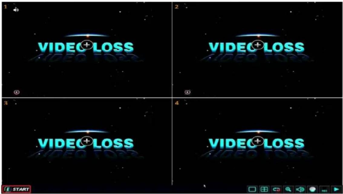 1 VIDEO+LOSS VIDEO LOSS 2 VIDEO+LOSS VIDEO LOSS 3 VIDEO+LOSS VIDEO LOSS 4 VIDEO+LOSS START