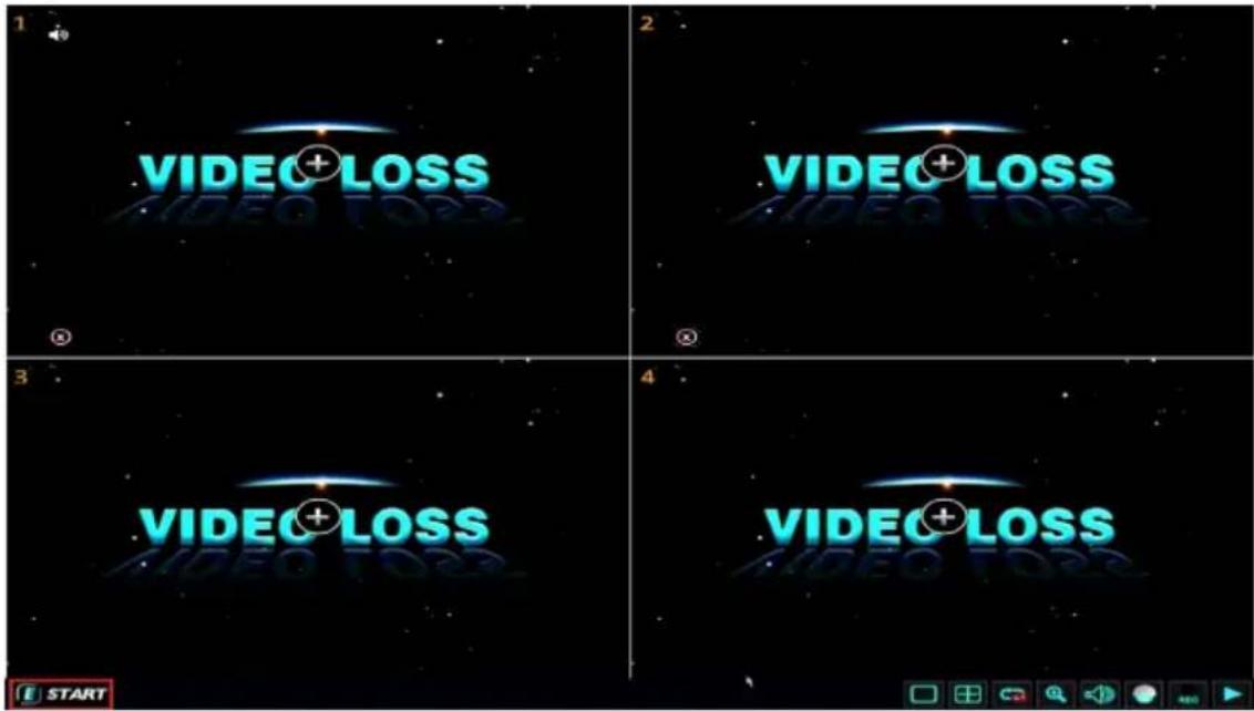 1 VIDEO+LOSS VIDEO LOSS 2 VIDEO+LOSS VIDEO LOSS 3 VIDEO+LOSS VIDEO LOSS 4 VIDEO+LOSS START