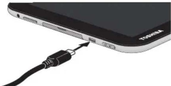TOSHIBA Excite Pro AT10LE-A-108 - De netadapter aansluiten - 5