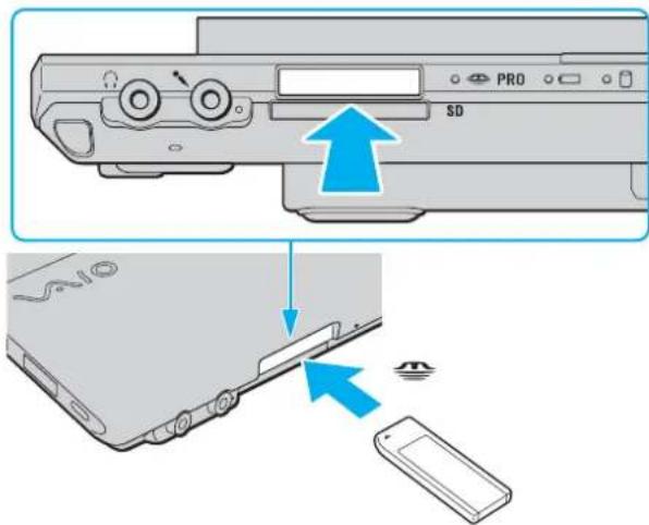SONY Vaio VGN-TZ22MN - Inserting a Memory Stick Media - 1