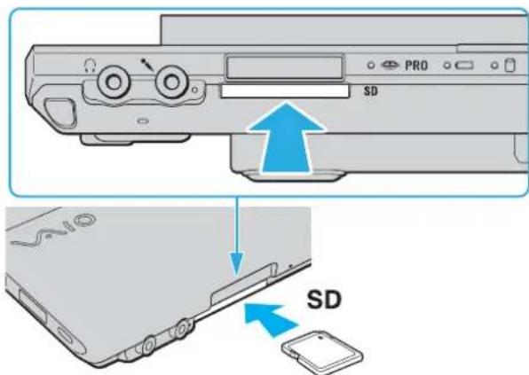 SONY Vaio VGN-TZ22MN - To insert a memory card - 1