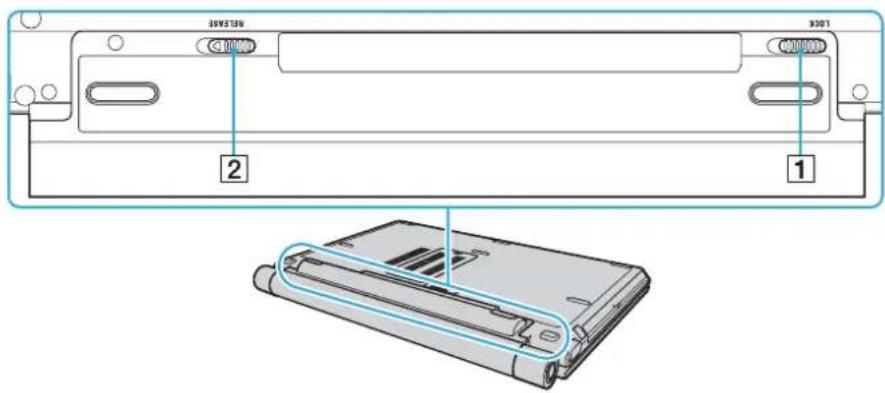 SONY Vaio VGN-TZ22MN - To remove the battery pack - 1