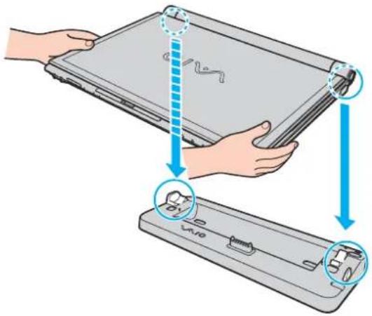 SONY Vaio VGN-TZ22MN - Attaching Your Computer to the Docking Station - 3