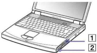 SONY Vaio PCG-FX601 - Een diskette verwijderen - 1