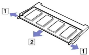 SONY Vaio PCG-FX601 - Een geheugenmodule verwijderen - 1