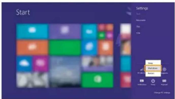 LENOVO N51-35 - ■ De computer uitschakelen - 2