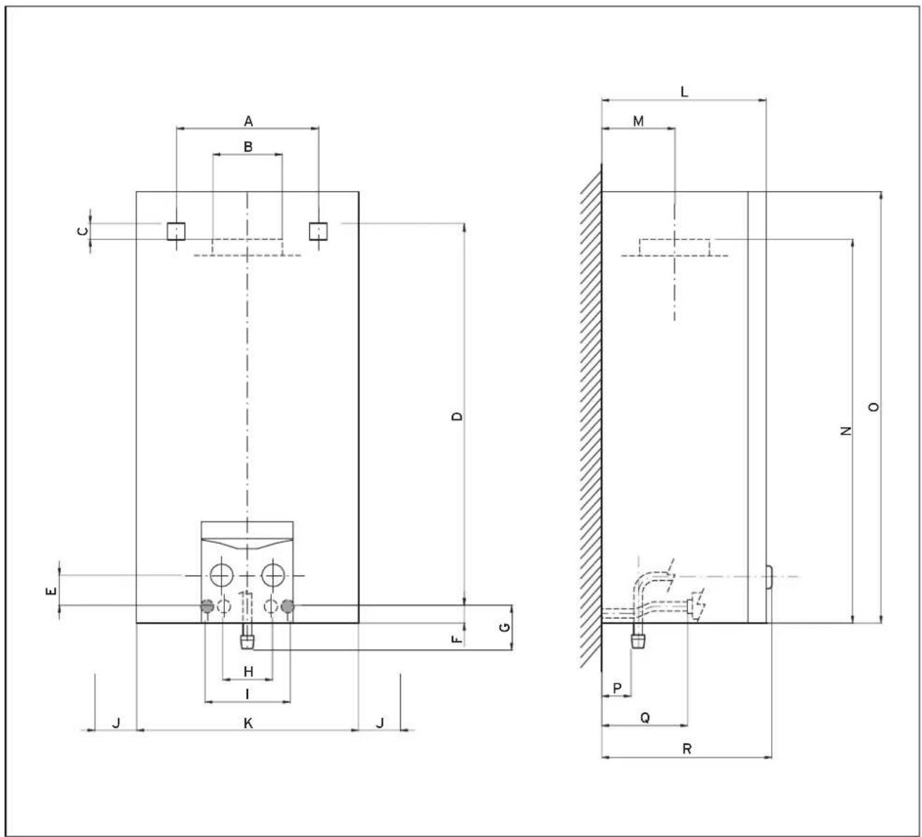 VAILLANT AtmoMAG 11-0/0 GX - Afmetingen - 2