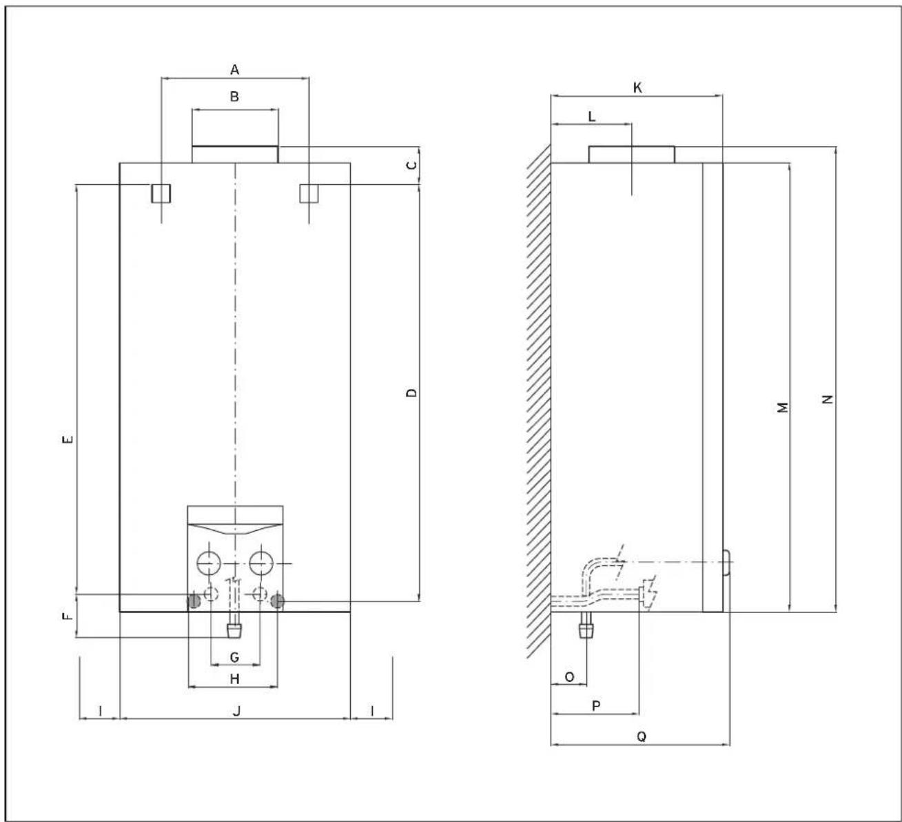 VAILLANT AtmoMAG 11-0/0 GX - Afmetingen - 3