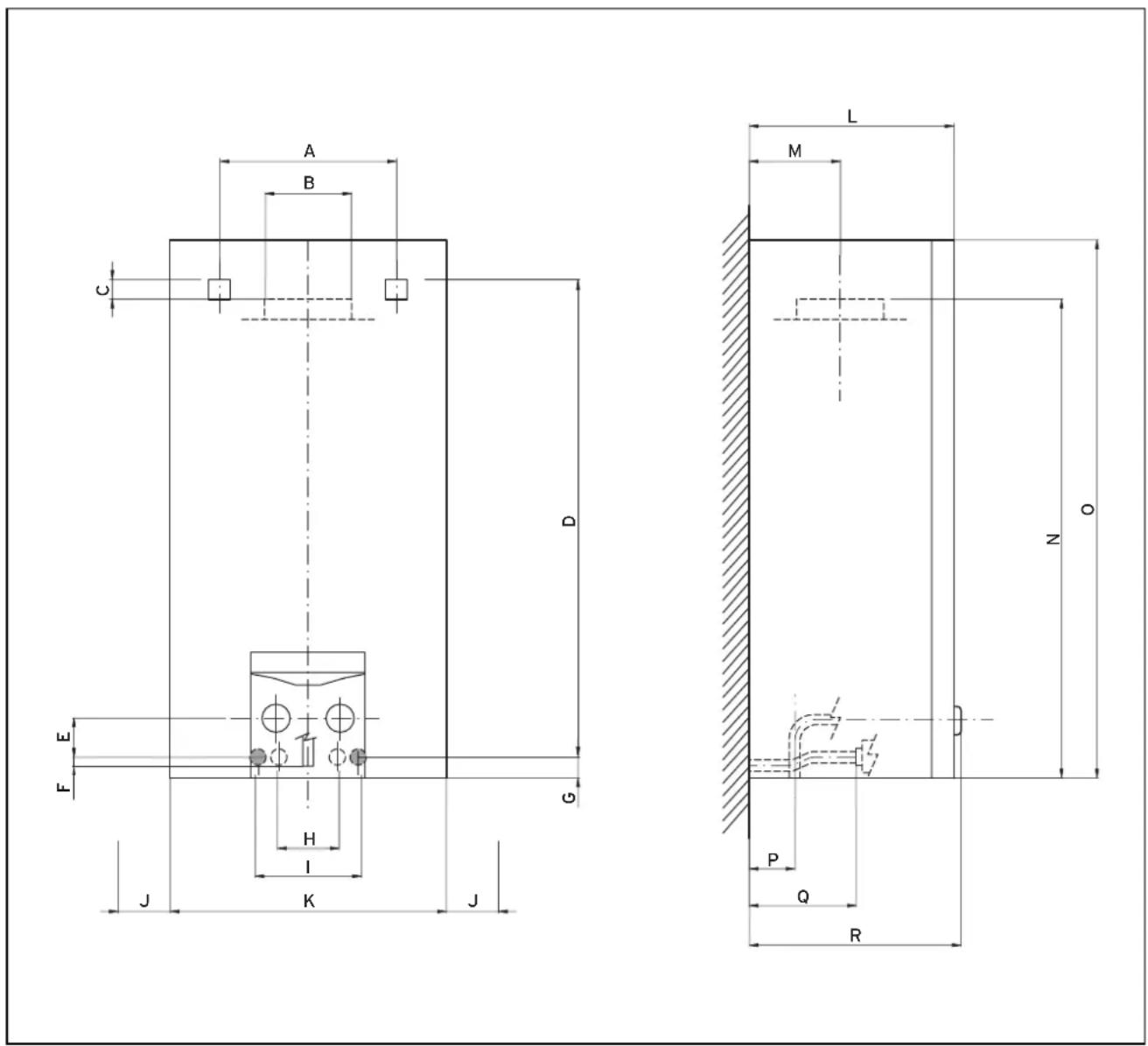 VAILLANT AtmoMAG 11-0/0 GX - Afmetingen - 1