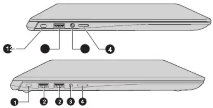 TOSHIBA Tecra X40-E-1F0 - Linkerkant - 1