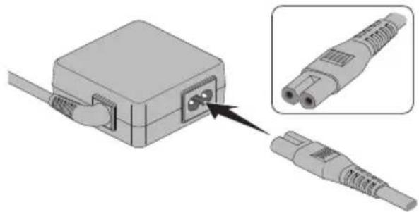 TOSHIBA Tecra X40-E-1F0 - Sluit het netsnoer op de netadapter aan. - 1