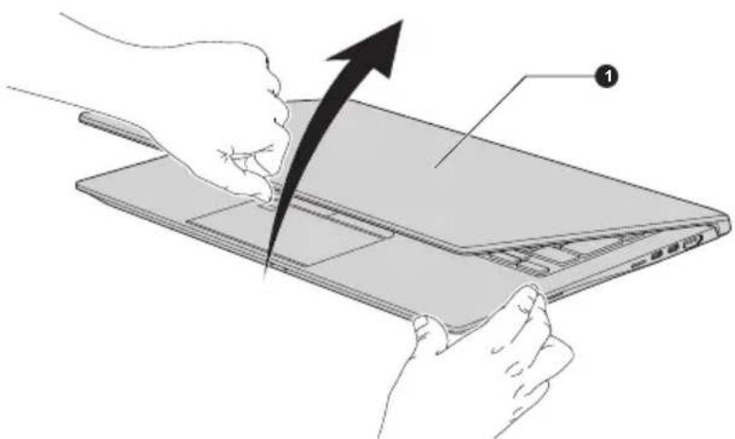 TOSHIBA Tecra X40-E-1EZ - Het beeldscherm openen - 1