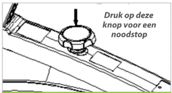 Druk op deze knop voor een noodstop