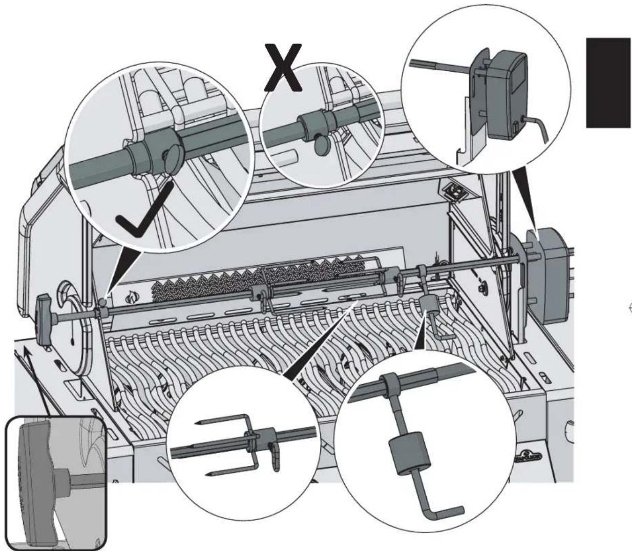 Napoleon Grills Prestige Pro 825 - Monteer instructies voor de Roterende Braadkit - 1
