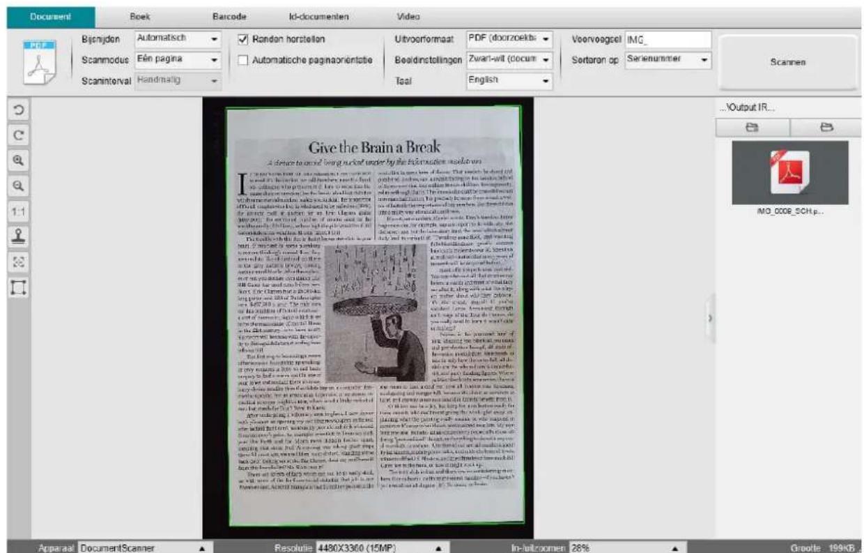 IRIS Desk 5 Pro - Hoe scant men een document met één pagina? - 1