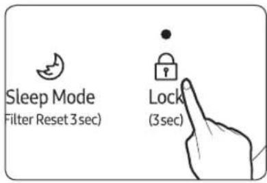 Sleep Mode Filter Reset 3 sec) Lock (3 sec)