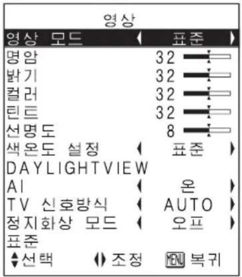 PANASONIC PT-LB30EA - 화면조정 - 3