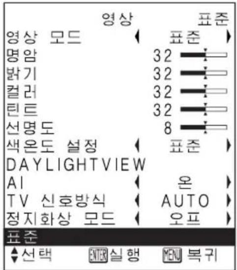 PANASONIC PT-LB30EA - 기본값으로 세팅하기 - 1